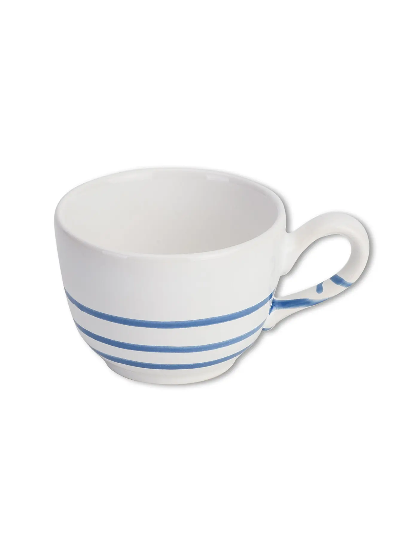 GMUNDNER KERAMIK | Kaffee-Tasse glatt 0,19l "Pur geflammt Blau" | 